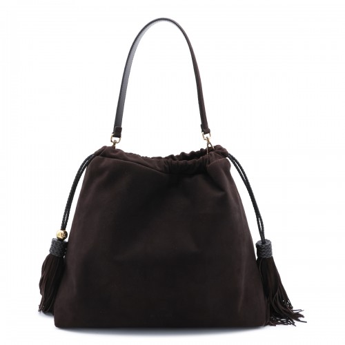 BROWN SUEDE KALISPERA SHOULDER BAG