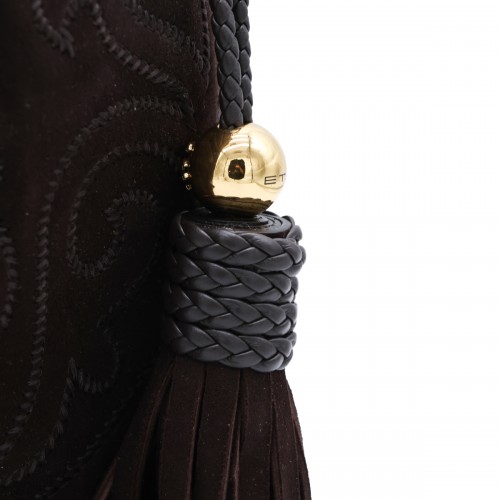 BROWN SUEDE KALISPERA SHOULDER BAG
