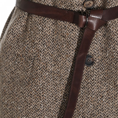 CAMEL AND BLACK WOOL BLAZER