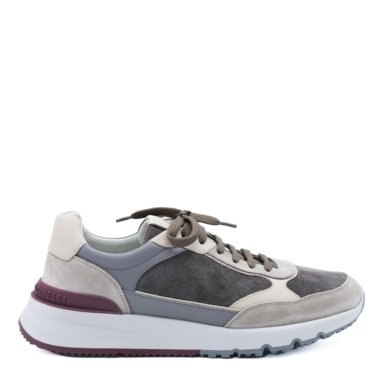 DARK GREY LEATHER SNEAKERS