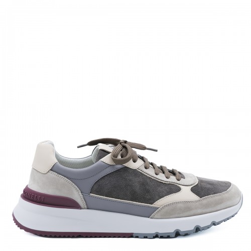 DARK GREY LEATHER SNEAKERS