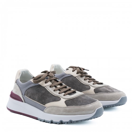 DARK GREY LEATHER SNEAKERS