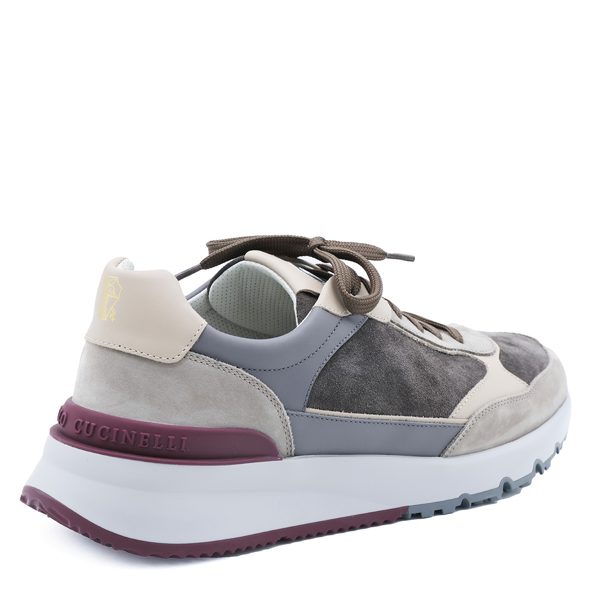 DARK GREY LEATHER SNEAKERS