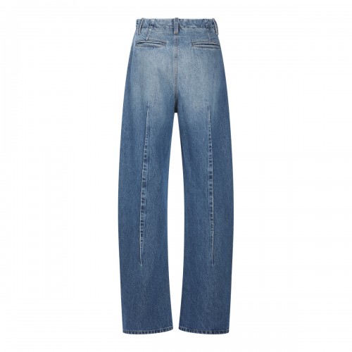BLUE DENIM BARREL LEG JEANS