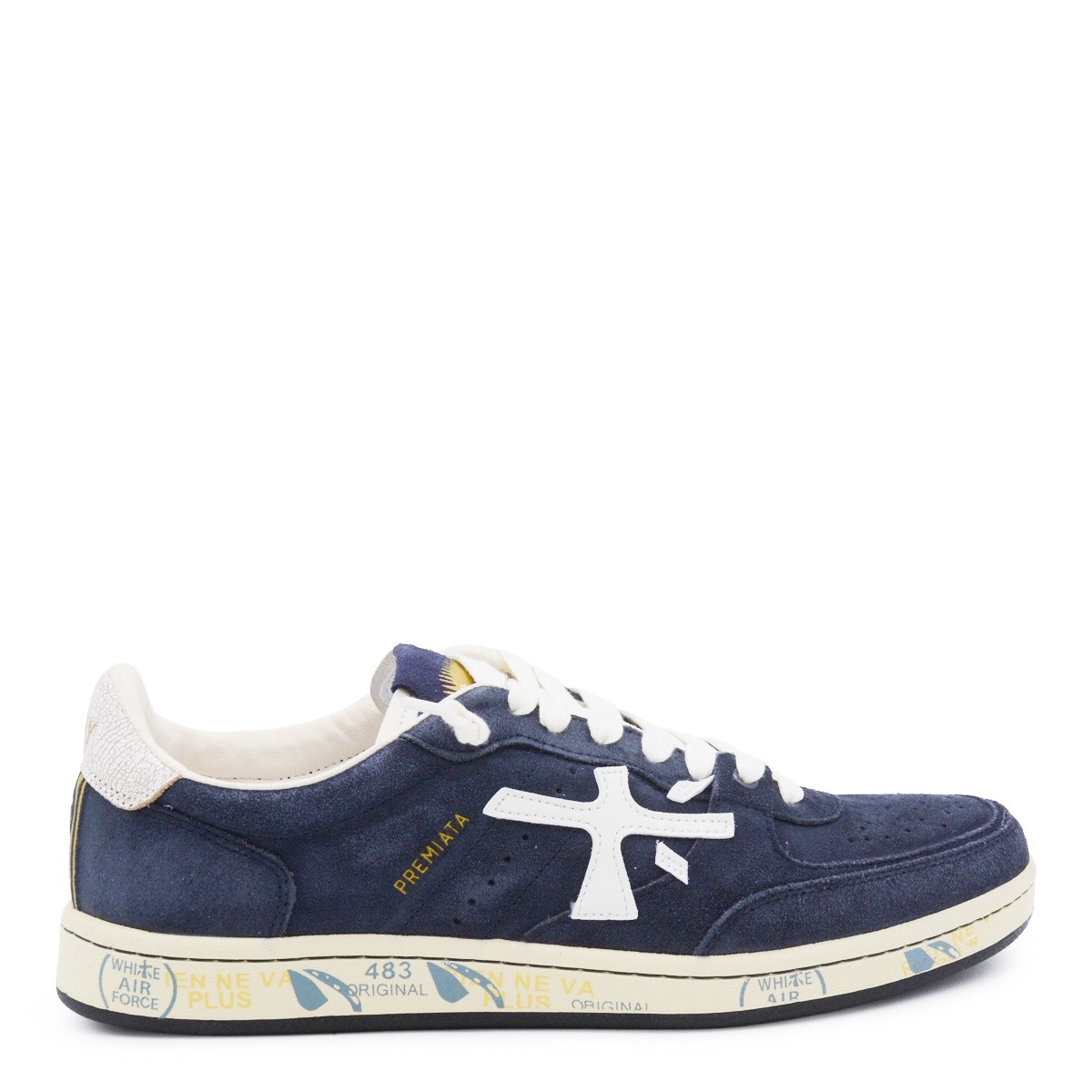 NAVY BASKET CLAY SNEAKERS