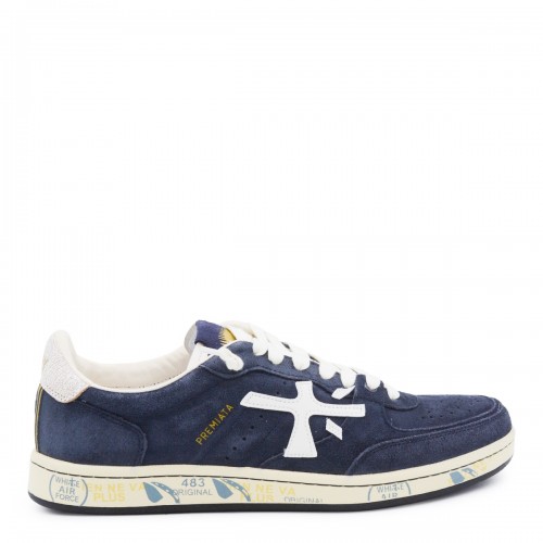 NAVY BASKET CLAY SNEAKERS