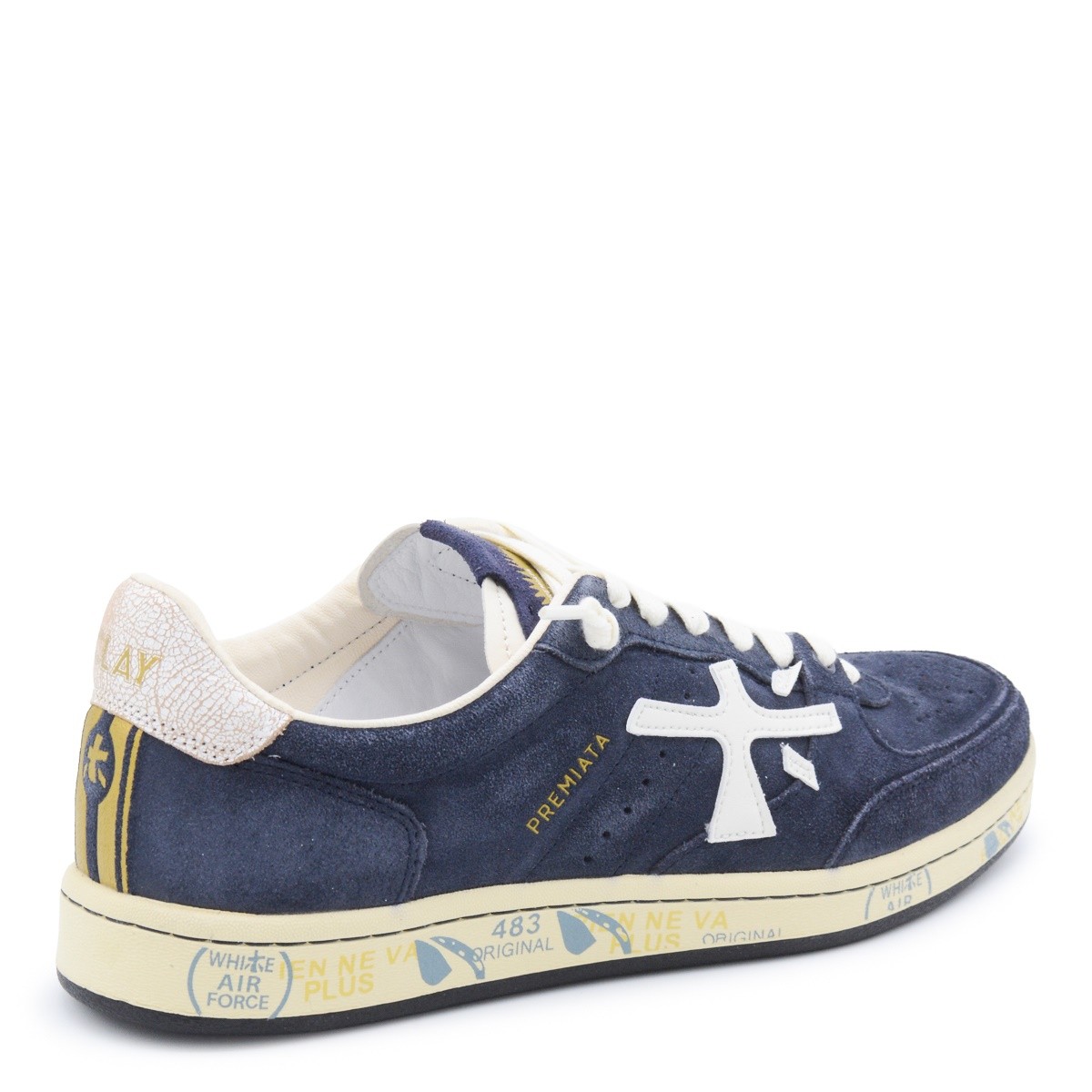 NAVY BASKET CLAY SNEAKERS