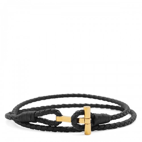 BLACK AND GOLD LEATHER...