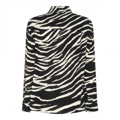 BLACK AND WHITE VISCOSE SHIRT 2