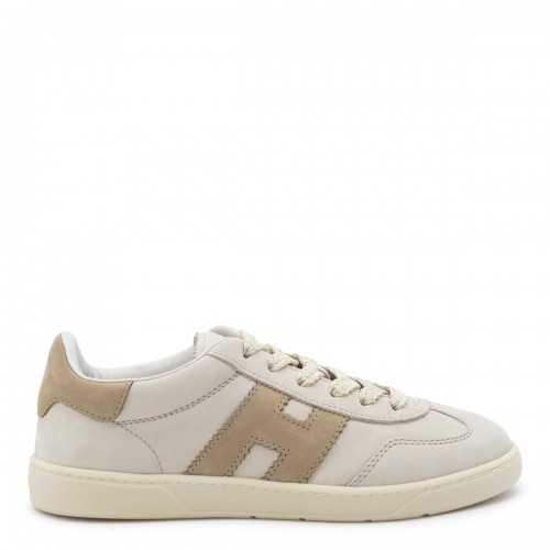 BEIGE LEATHER COOL SNEAKERS