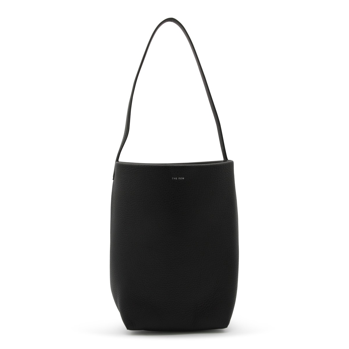 BLACK LEATHER N/S PARK MEDIUM TOTE BAG