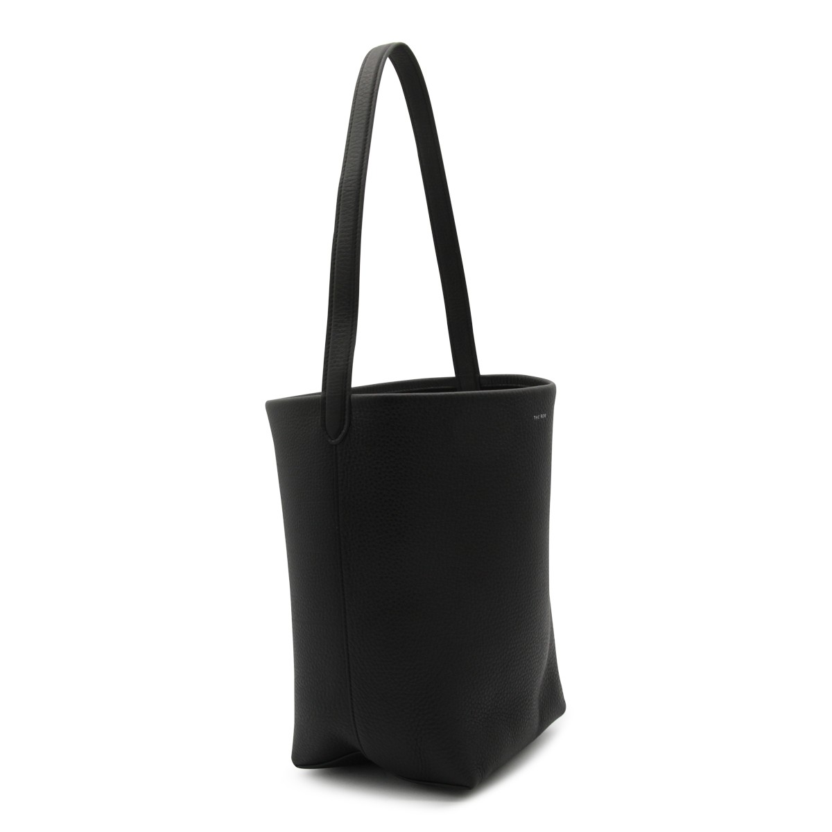 BLACK LEATHER N/S PARK MEDIUM TOTE BAG