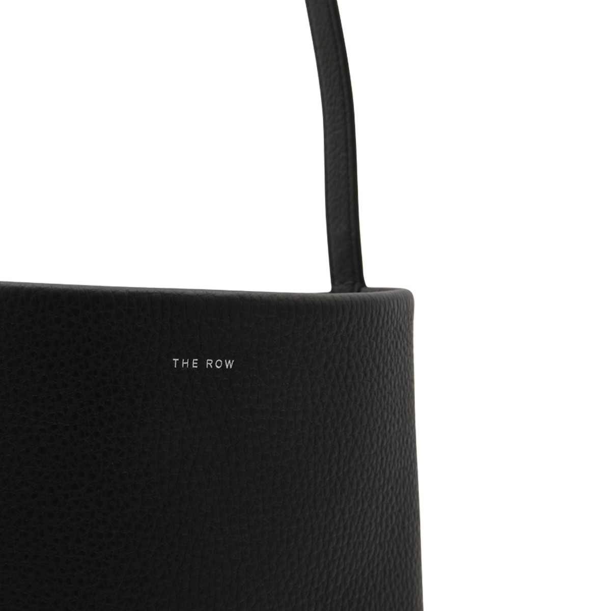 BLACK LEATHER N/S PARK MEDIUM TOTE BAG