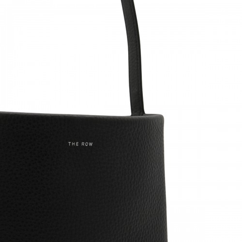 BLACK LEATHER N/S PARK MEDIUM TOTE BAG