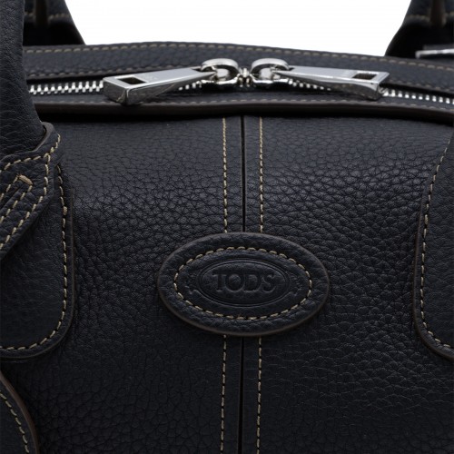 BLACK LEATHER DBK TOP HANDLE BAG