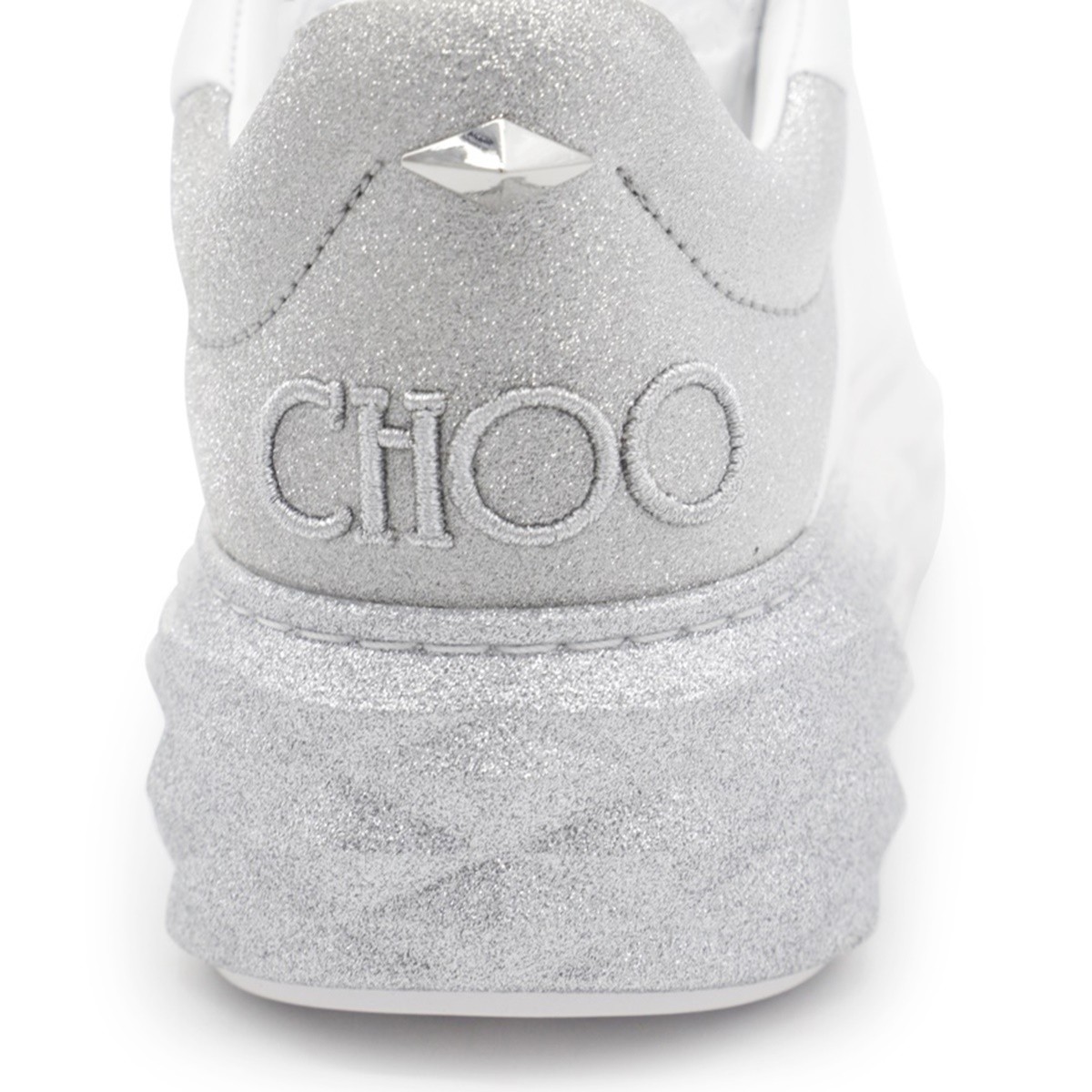 WHITE AND SILVER SNEAKERS