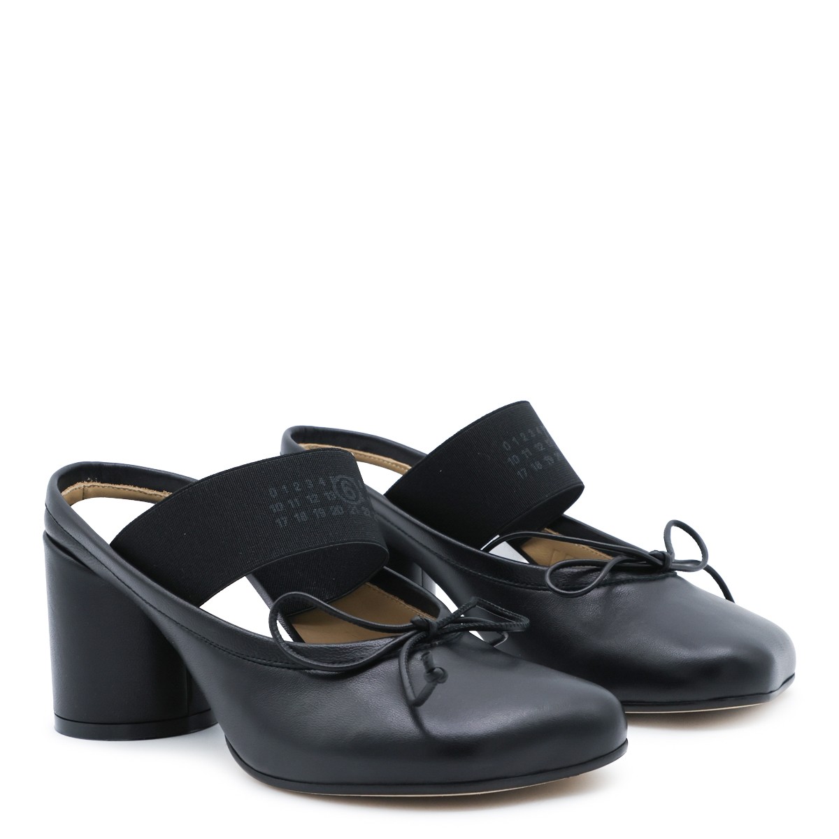 BLACK LEATHER NUMERIC ANATOMIC SANDALS