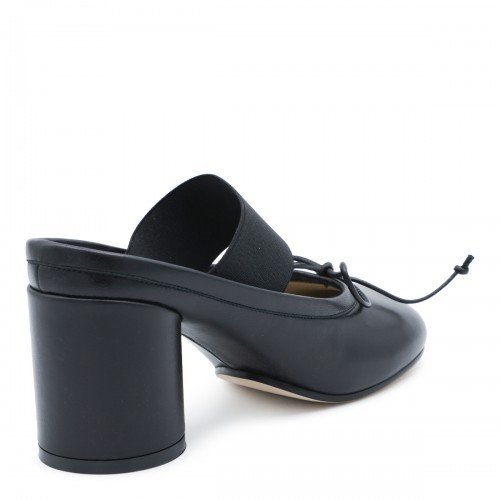 BLACK LEATHER NUMERIC ANATOMIC SANDALS
