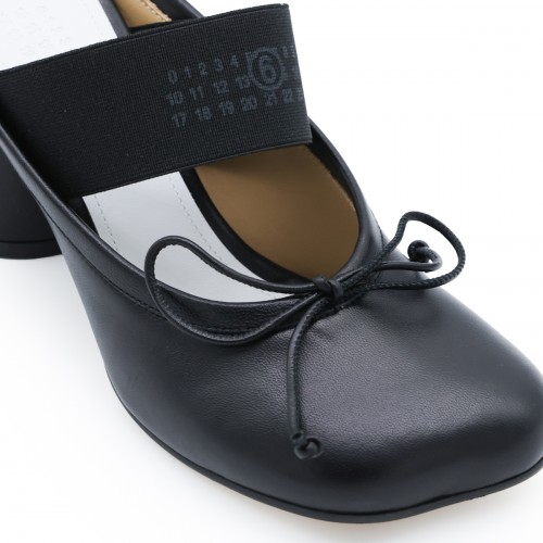 BLACK LEATHER NUMERIC ANATOMIC SANDALS