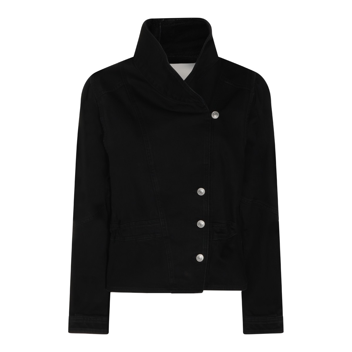 BLACK COTTON DENIM JACKET