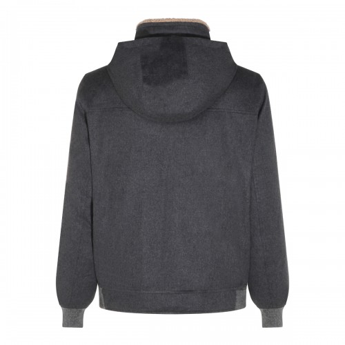 DARK GREY WOOL DOWN JACKET 2