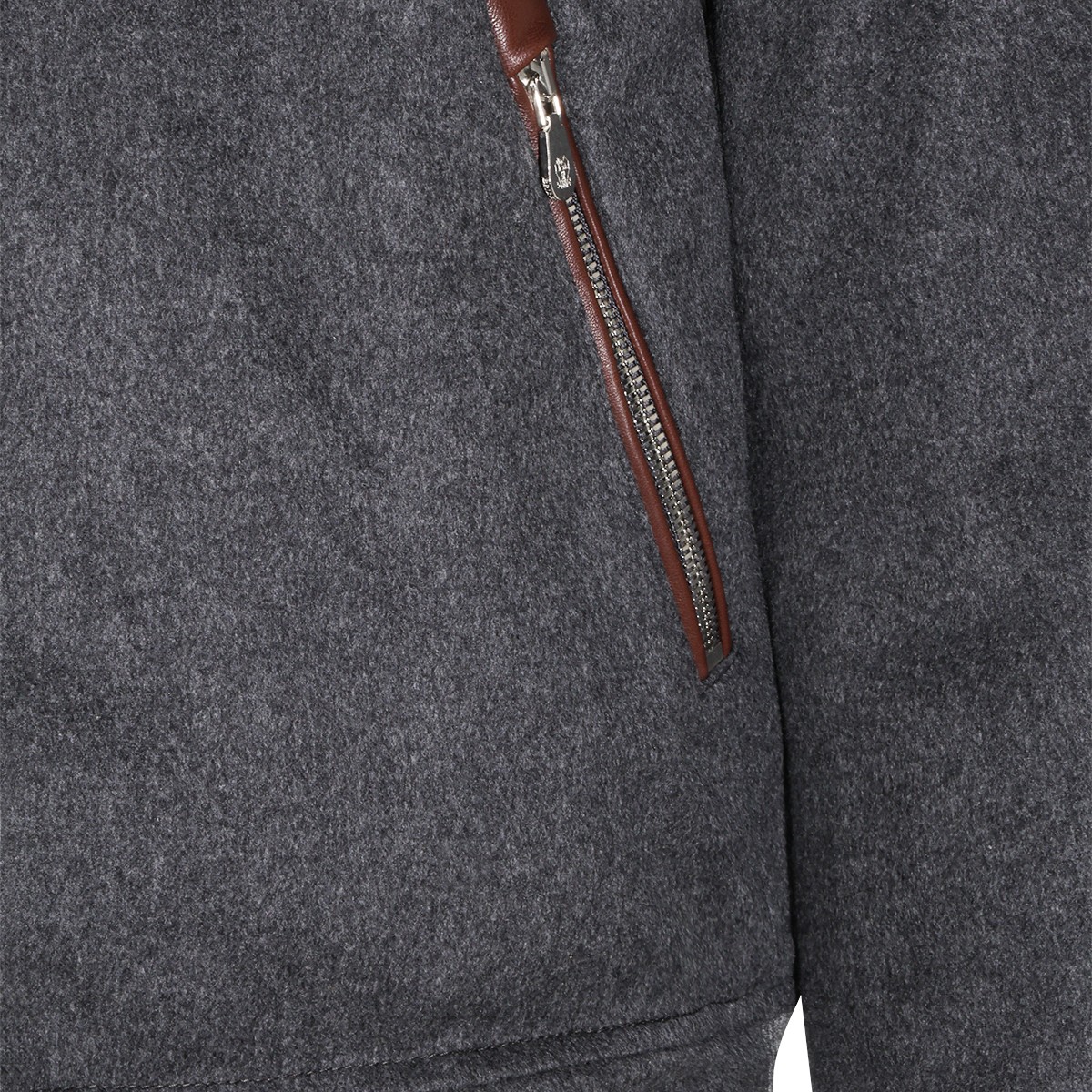 DARK GREY WOOL DOWN JACKET