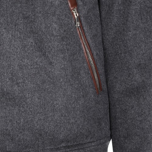 DARK GREY WOOL DOWN JACKET