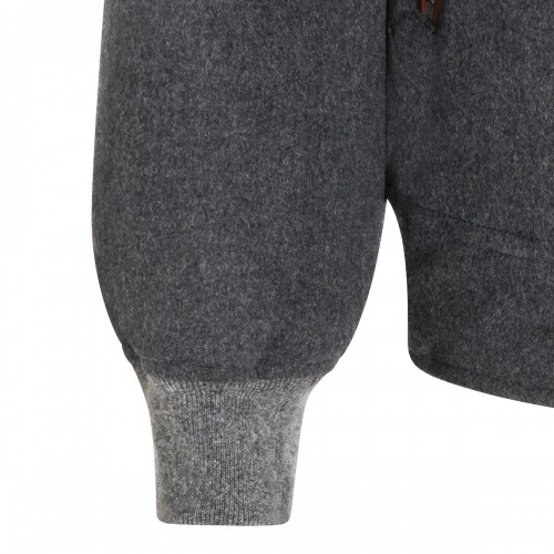 DARK GREY WOOL DOWN JACKET