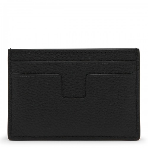 BLACK LEATHER CARD HOLDER