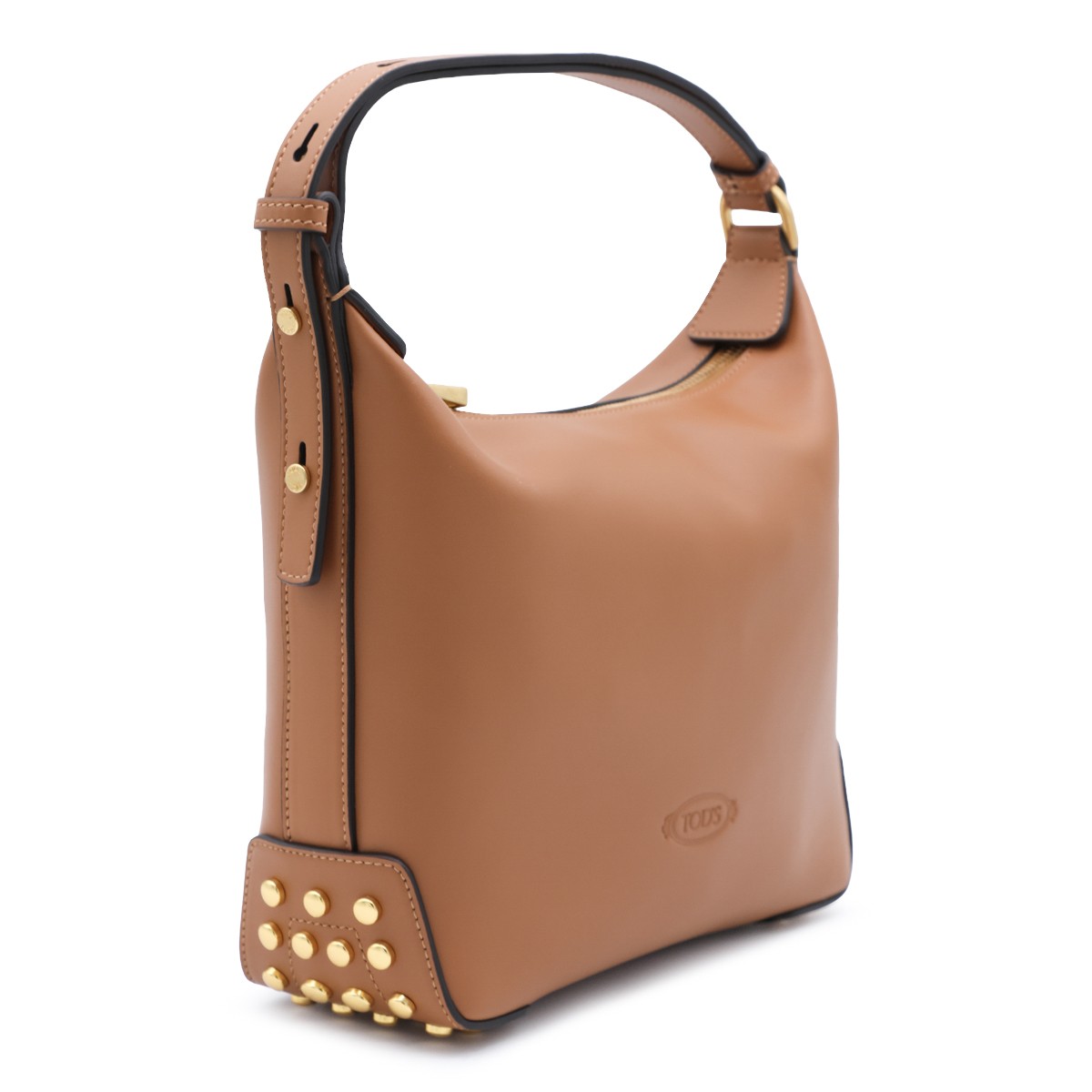 DARK BROWN LEATHER GMT SHOULDER BAG