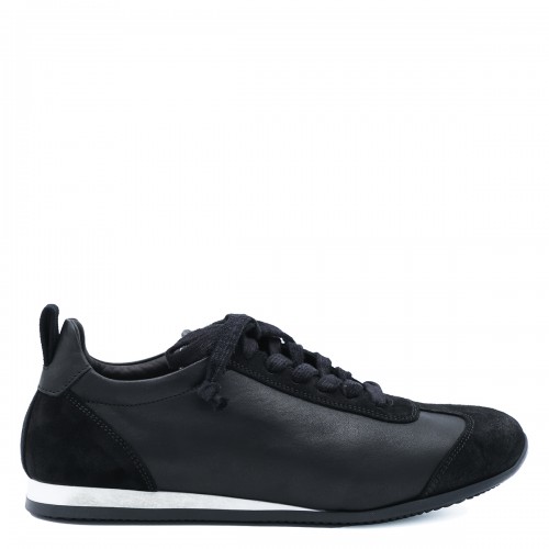 BLACK LEATHER SNEAKERS