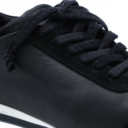 BLACK LEATHER SNEAKERS