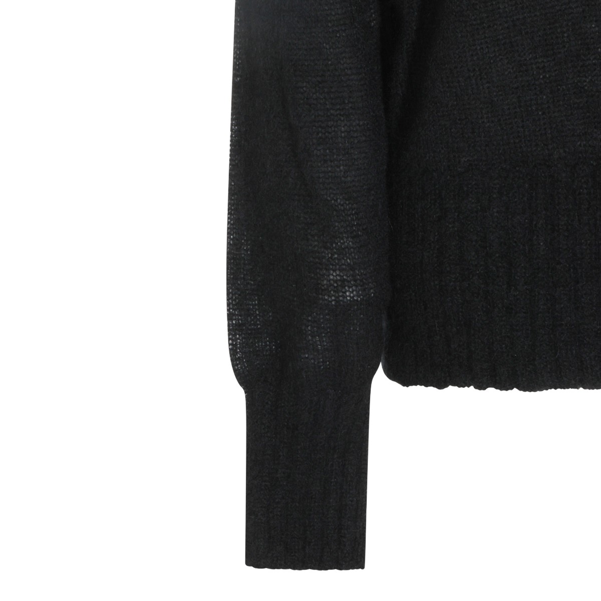 BLACK CASHMERE POLO SHIRT