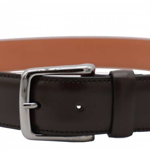 DARK BROWN LEATHER BELT