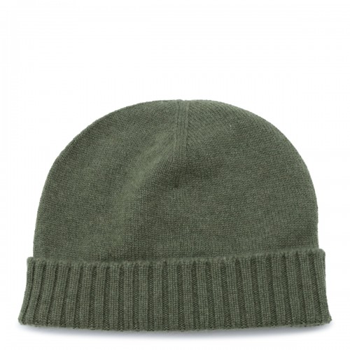 GREEN CASHMERE BEANIE