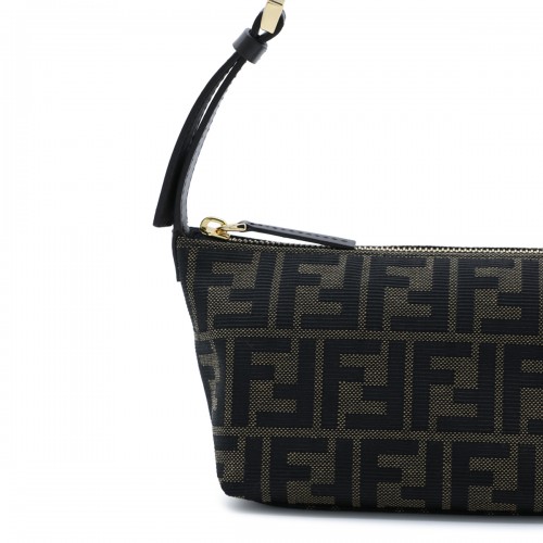 BROWN LEATHER SMALL VANITY POUCH