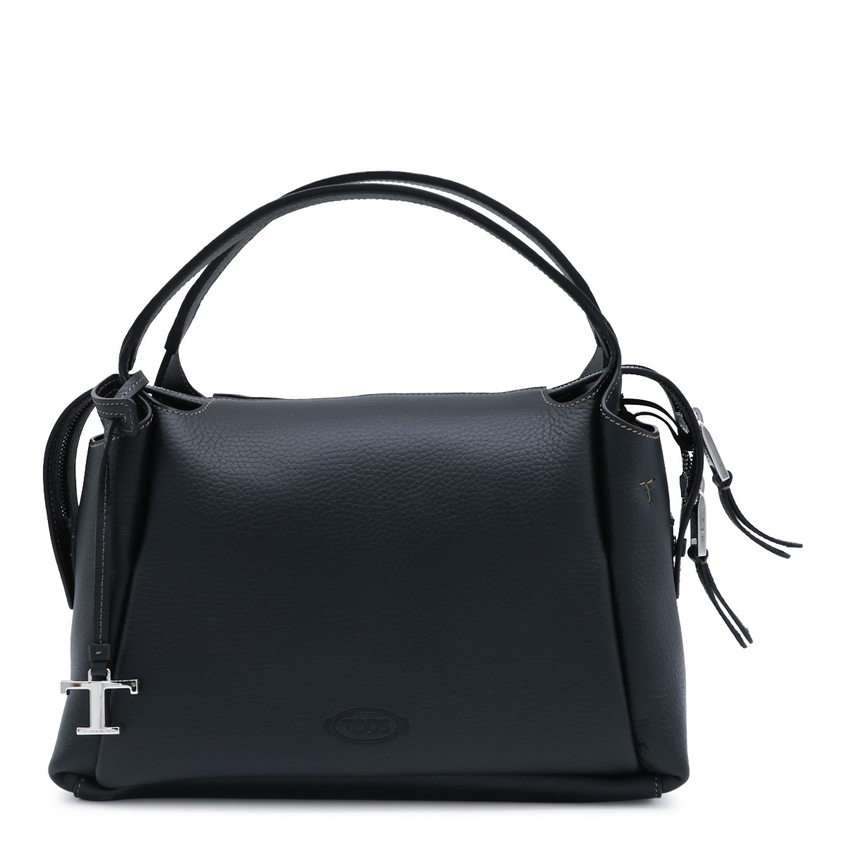 BLACK LEATHER APA SMALL TOP HANDLE BAG