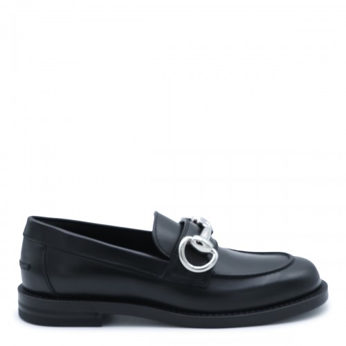 BLACK LEATHER BOULEVARD LOAFERS