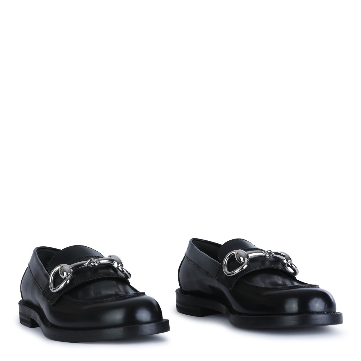 BLACK LEATHER BOULEVARD LOAFERS