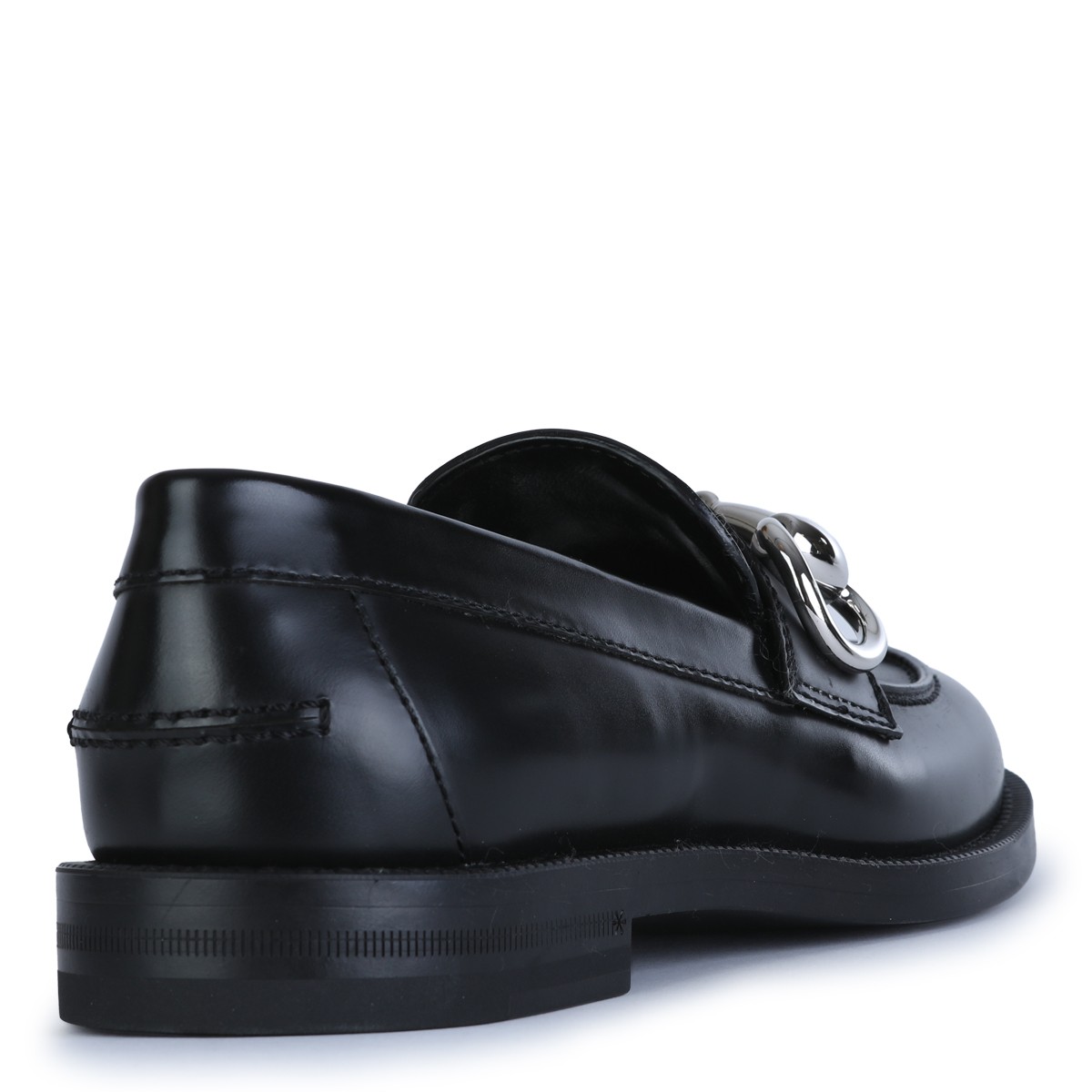 BLACK LEATHER BOULEVARD LOAFERS