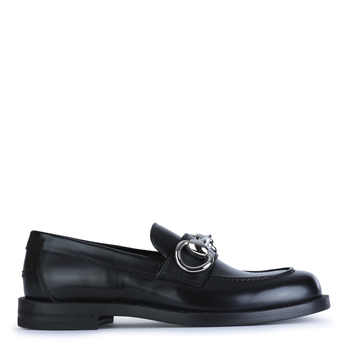 BLACK LEATHER BOULEVARD LOAFERS