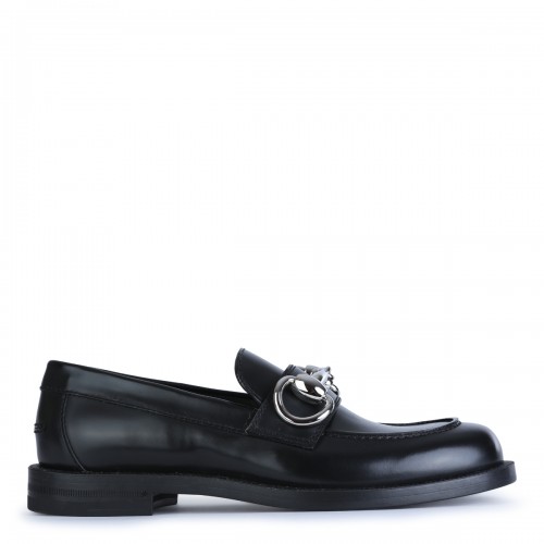 BLACK LEATHER BOULEVARD LOAFERS