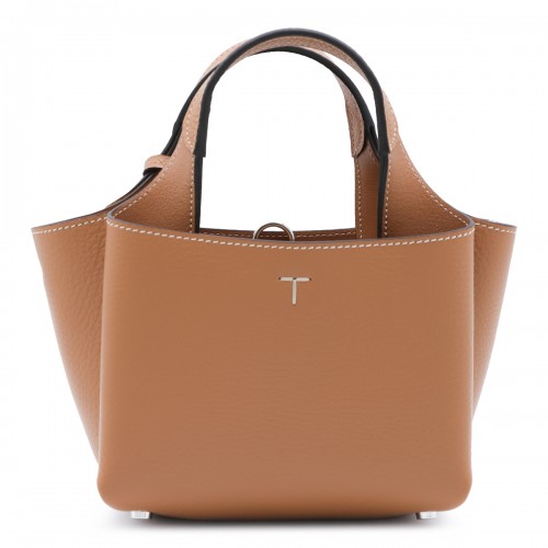 DARK BROWN LEATHER APA MICRO TOTE