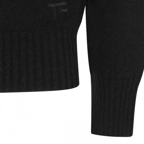 BLACK COTTON SWEATSHIRT
