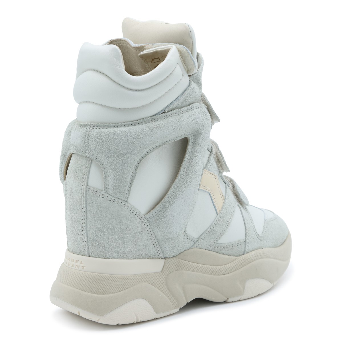 WHITE AND LIGHT GREY LEATHER BALSKEE...