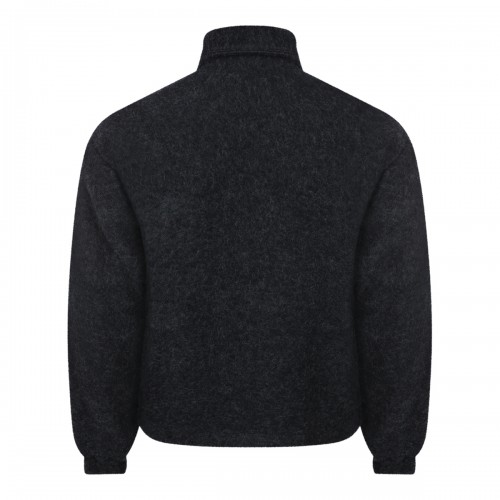 BLACK WOOL CASUAL JACKET