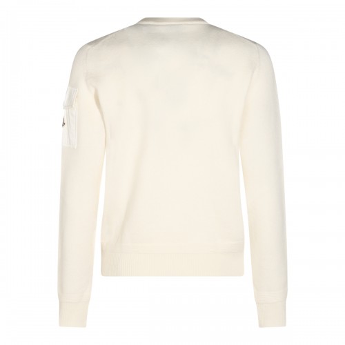 WHITE VIRGIN WOOL SWEATER 2