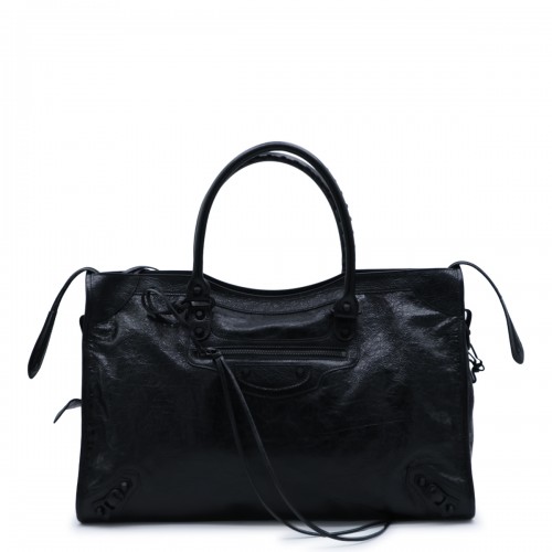 BLACK LEATHER LE CITY TOP...
