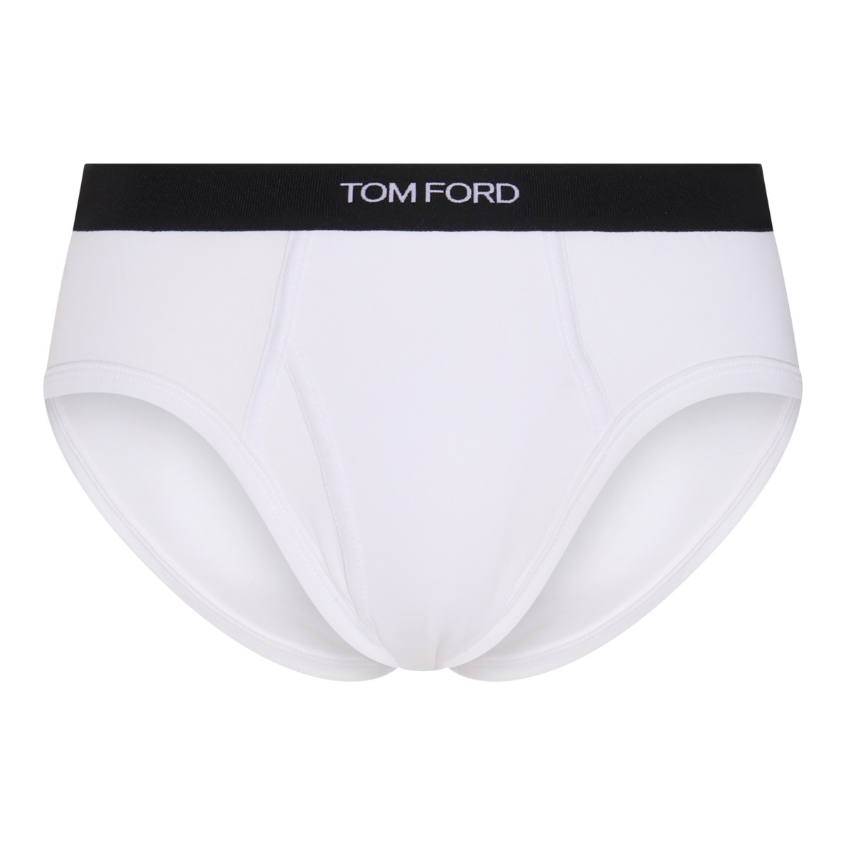 WHITE COTTON TWO-PACK BRIEFS