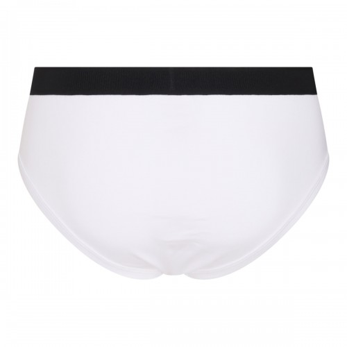 WHITE COTTON TWO-PACK BRIEFS